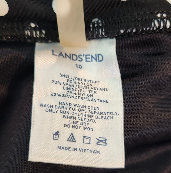 Women's Lands' End Tankini Bathing Suit Set, Size Top M(12), Skirt M(10) - Picture 12 of 16